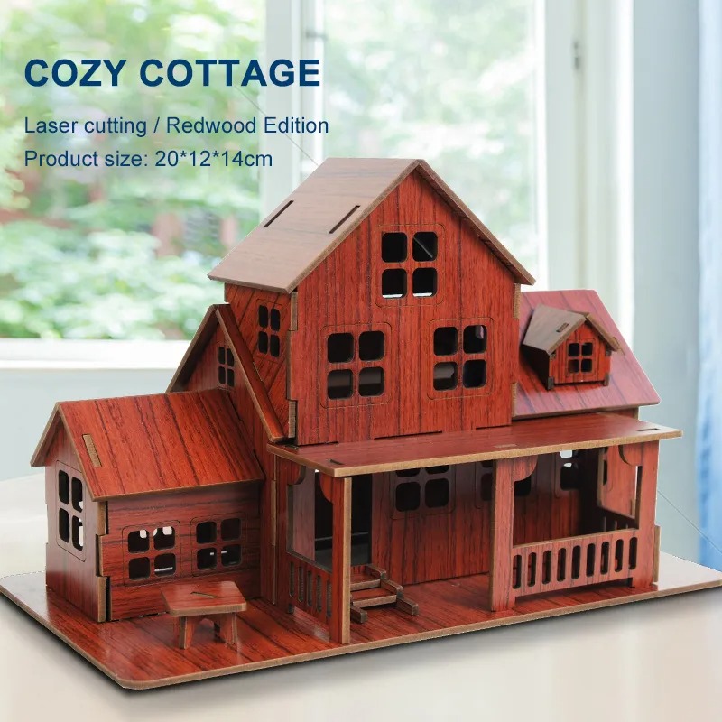 Woodworking Hobby - 3D деревянный конструктор-головоломка GamesCozy Cottage: Механический