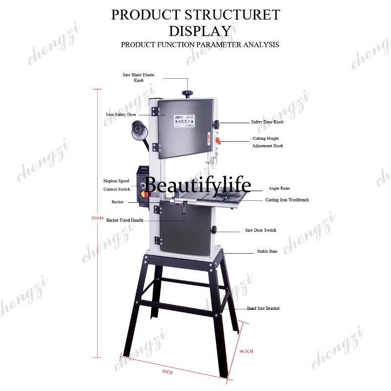 Вертикальная ленточная пила A8 – обзор и цена Woodworking Bandsaw